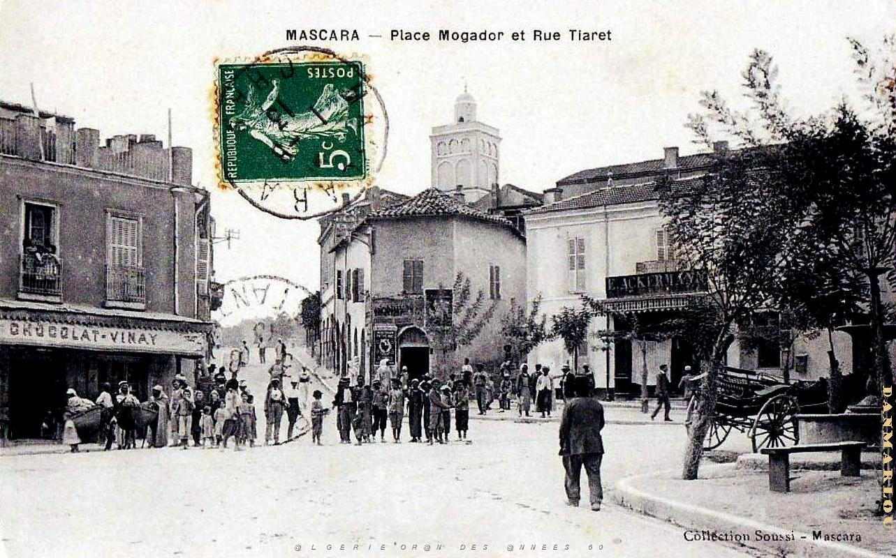 2347- Mascara - Place Mogador et Rue Tiaret - 1913 .jpg